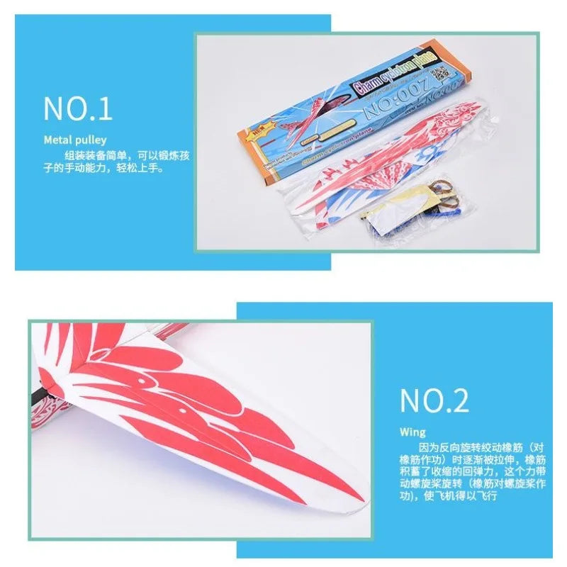 DIY Foam Gyroscope Hand-Throw Aircraft Model Kit for Kids DIY Aircraft Model Kit Babs