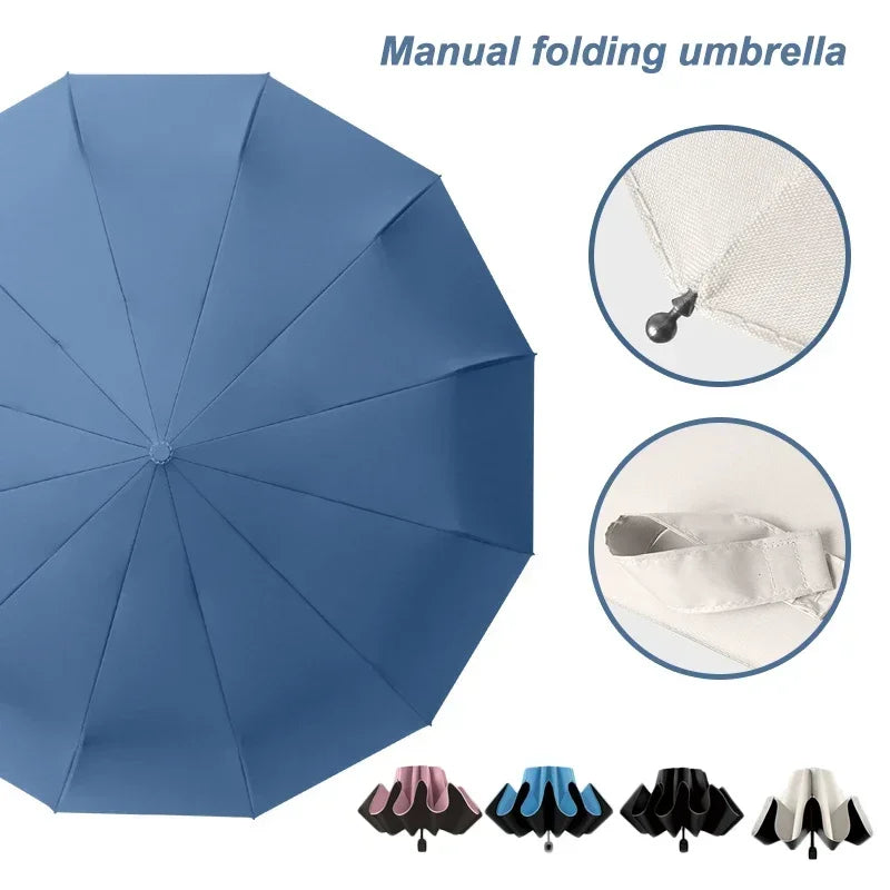 Manual Folding UV Umbrella – Large Double Layer, 1-4 PCS Folding UV Umbrella Babs
