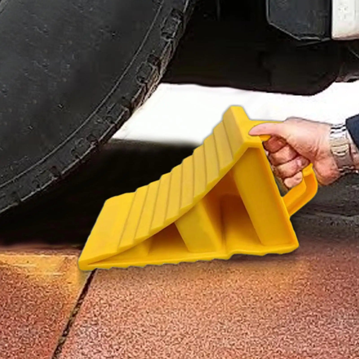 Portable Anti-Slip Wheel Chock Tire Stopper for Trucks & RVs Wheel Chock Babs
