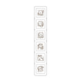 6-Piece Kawaii Cat Stamp Set – Mini Cartoon Kitten Diary Stamps Craft Stamp Set Babs 01 brown ink