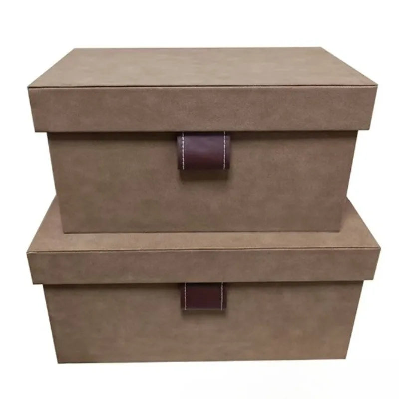 Luxury Leather Storage Box – 50L Large Closet Organizer Leather Storage Box Babs