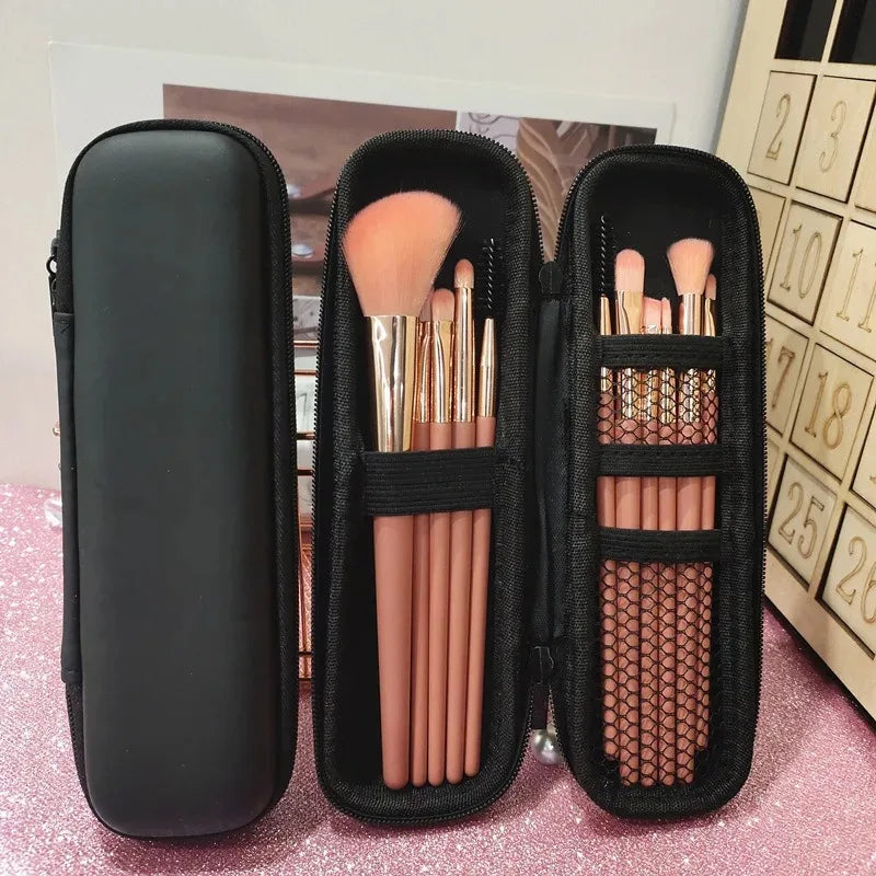 Black Waterproof Makeup Brush Bag – Double Zipper Travel Case Makeup Brush Bag Babs