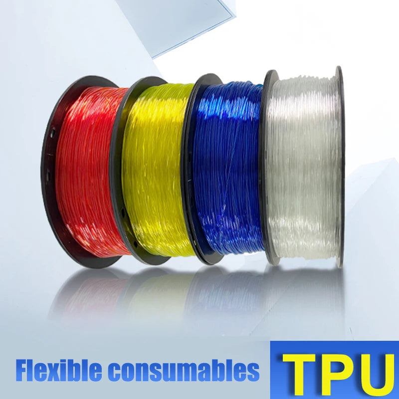 HUXUAN TPU 3D Printer Filament 1.75mm 1KG – Flexible Rubber 3D Printer Filament Babs