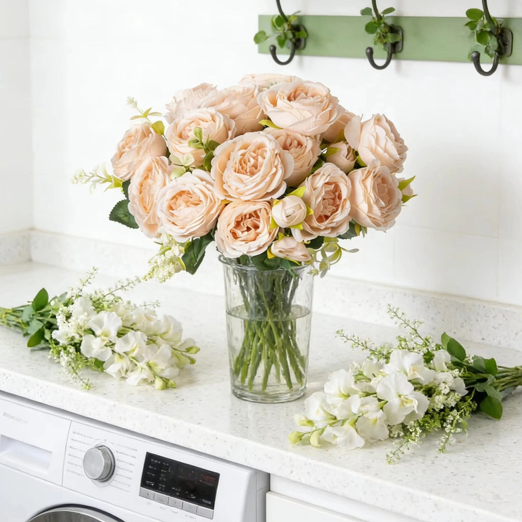 Silk Peony Rose Artificial Flowers – Wedding & Home Décor Artificial Silk Flowers Babs