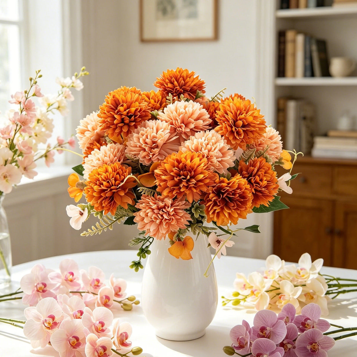 Silk Ball Chrysanthemum Artificial Flower – Wedding & Home Decor Artificial Silk Flower Babs