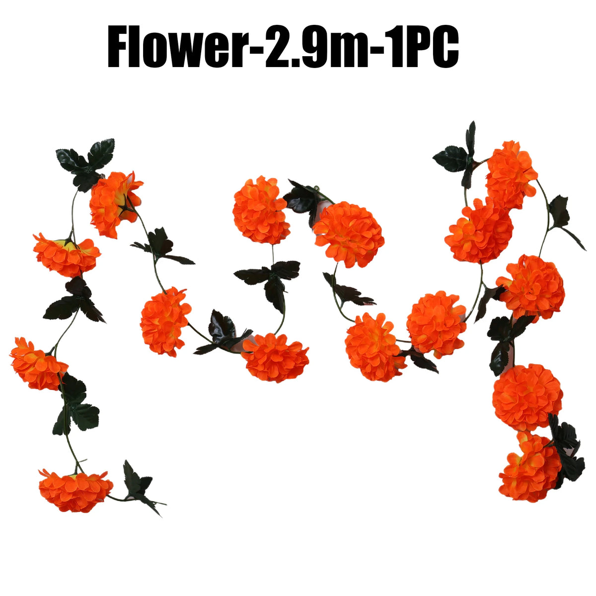 Artificial Marigold Wreath Garland | Halloween & Muertos Decor Floral Wreath Garland Babs 1Set