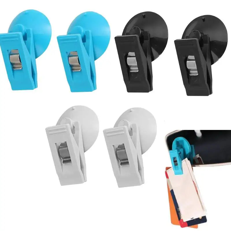 4pcs Car Suction Cup Clips – Window, Office & Home Organizer Car Suction Cup Clip Babs