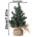 Mini Artificial Christmas Tree Burlap Desktop Ornament Décor Artificial Christmas Tree Babs 20cm
