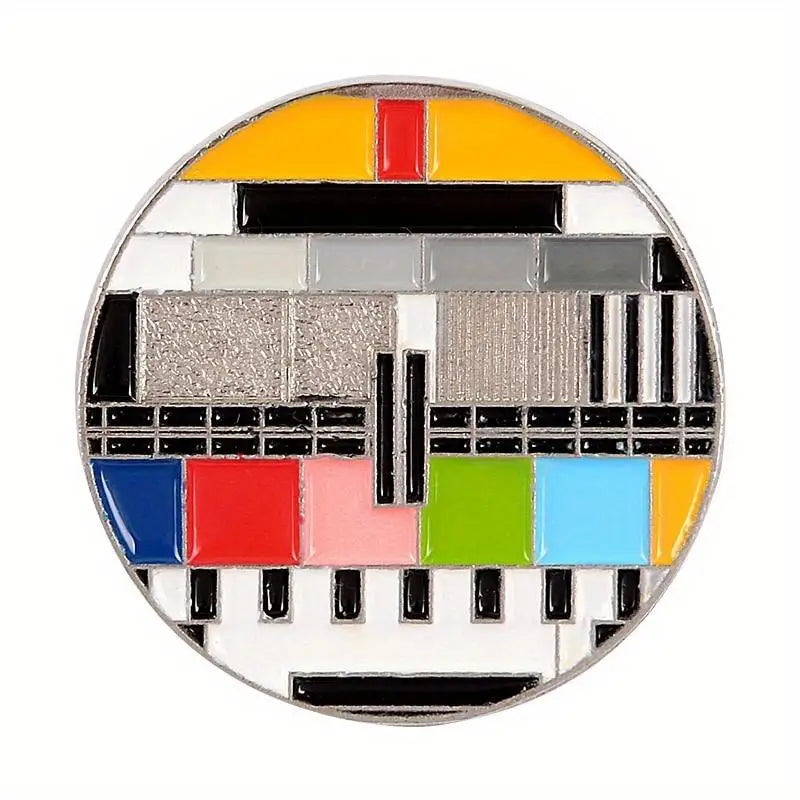 2pc No Signal Enamel Pin Set – Retro TV Brooches & Badges Enamel Pin Brooch Babs