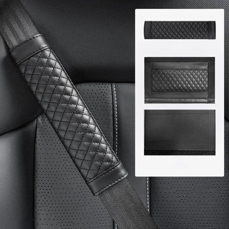 Universal PU Leather Car Seat Belt Cover Shoulder Pad Cushion Seat Belt Cover Babs