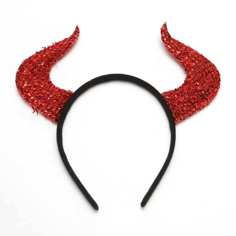 10-Pack Sequin Devil Horns Headbands & Wands | Party Props Costume Party Props Babs