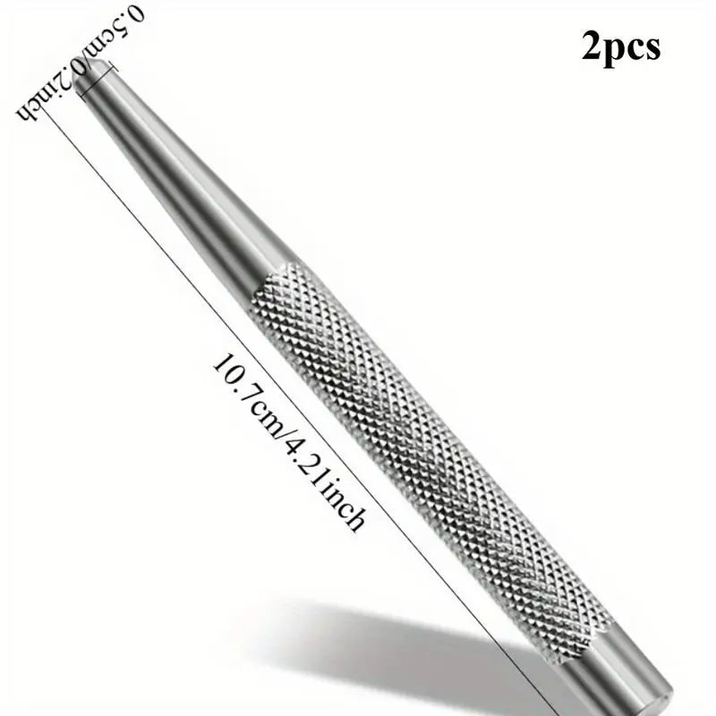 2pcs Non-Slip Center Punch Set – High Carbon Steel for Metal Center Punch Set Babs 2pcs
