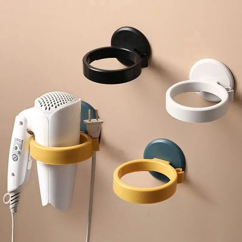Wall Mounted Hair Dryer Holder – No-Drill Bathroom Rack Bathroom Storage Rack Babs