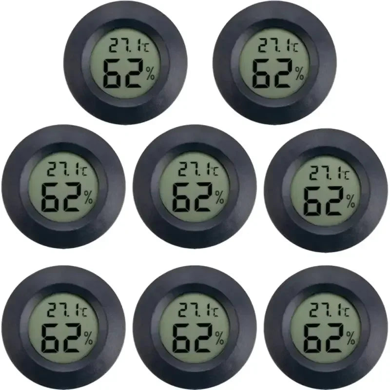Mini Digital Thermometer Hygrometer -50~70°C | 4/6/8 Pack Thermometer Hygrometer Babs 8PCS BK