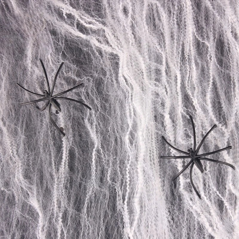 10pc Halloween Spider Web Decorations with Fake Spiders & Cobwebs Halloween Decoration Set Babs