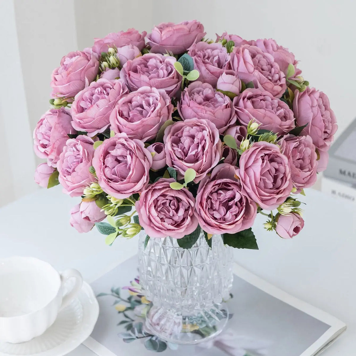 Silk Peony Artificial Flower Bouquet – Wedding & Home Décor Artificial Flower Bouquet Babs