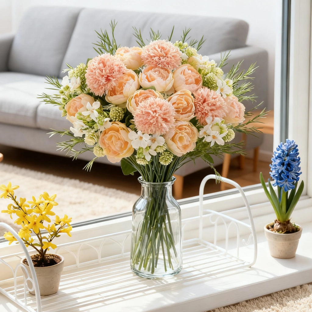 Artificial Silk Peony Bouquet | Wedding & Home Décor Flowers Artificial Flower Bouquet Babs