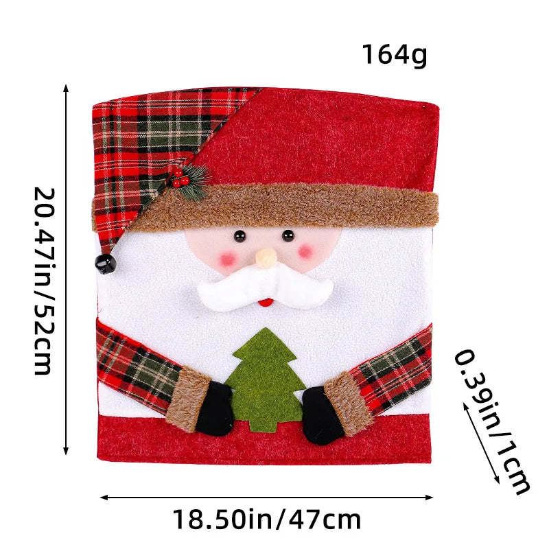 Christmas Dining Chair Back Covers – Festive Slipcovers 1–8 Pcs Chair Back Slipcover Babs