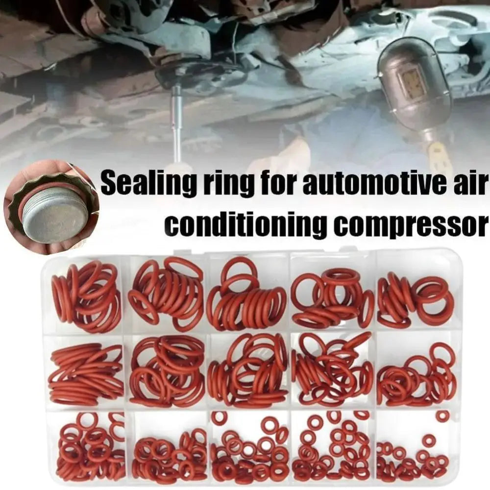 225-Piece Silicone O-Ring Set – Heat & Oil Resistant Multi-Size Silicone O-Ring Set Babs