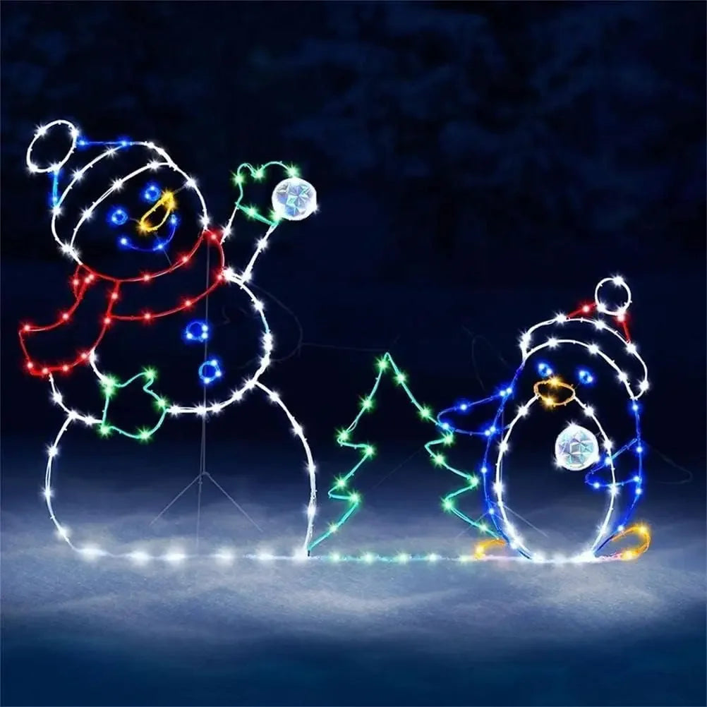 Christmas Snowman LED Yard Stake – Outdoor Garden Decoration LED Yard Stake Babs B 1PCS