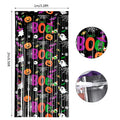 Halloween Tinsel Curtain Pumpkin Ghost Backdrop Party Decor Halloween Party Backdrop Babs B 2Pcs