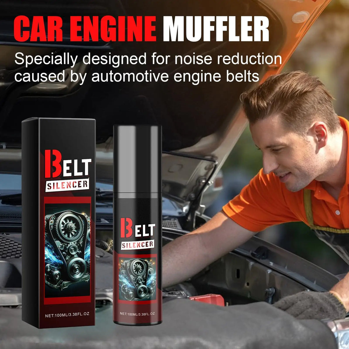 100ml Car Belt Dressing Spray – Quiets Belts & Extends Life Belt Dressing Spray Babs