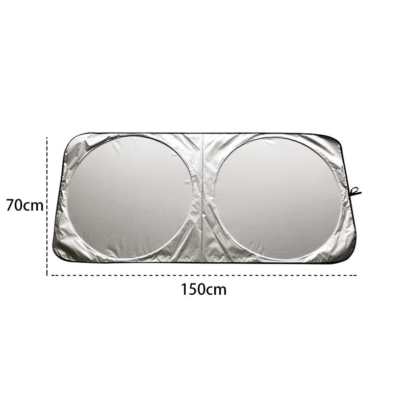 Foldable Car Windshield Sun Shade – UV Blocking Silver Visor Car Sun Shade Babs 150X70CM