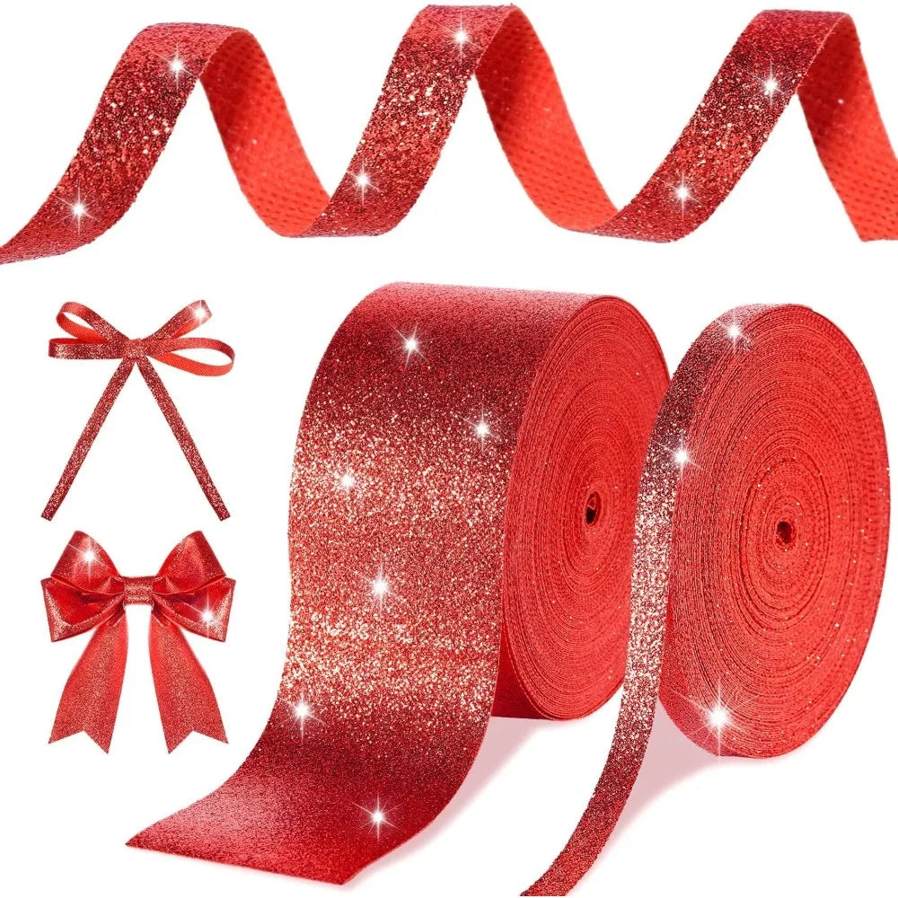 5m Red Silk Ribbon for Christmas, Gift Wrapping & DIY Crafts Decorative Craft Ribbon Babs