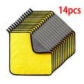 Dual-Sided Microfiber Cleaning Cloth – Lint-Free 30x30cm Microfiber Cleaning Cloth Babs yellow 14pcs