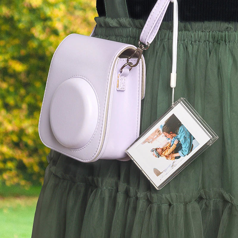 Clear Instax Mini Photo Storage Box – Ice Cream Design & Strap Instant Photo Storage Case Babs Clear