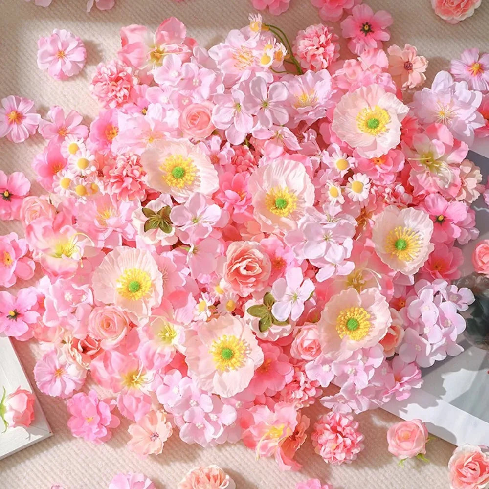 Silk Artificial Rose & Daisy Flower Heads – 20/50 Pcs DIY Decor Artificial Flower Heads Babs
