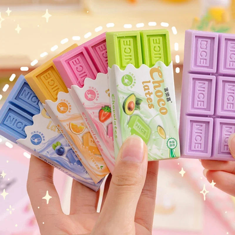 Kawaii Chocolate Eraser – Large Fun Rubber Eraser for Kids & Students Novelty Eraser Babs
