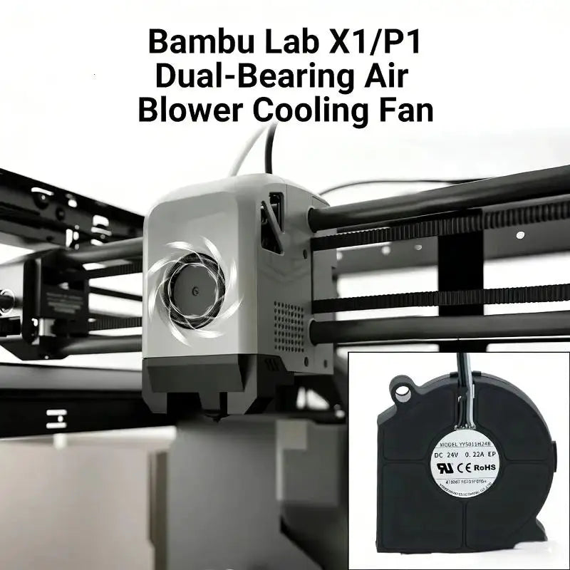 2510 & 5015 Blower Fan 5V for BambuLab P1P P1S X1 X1C 3D Printer Cooling Fan Babs