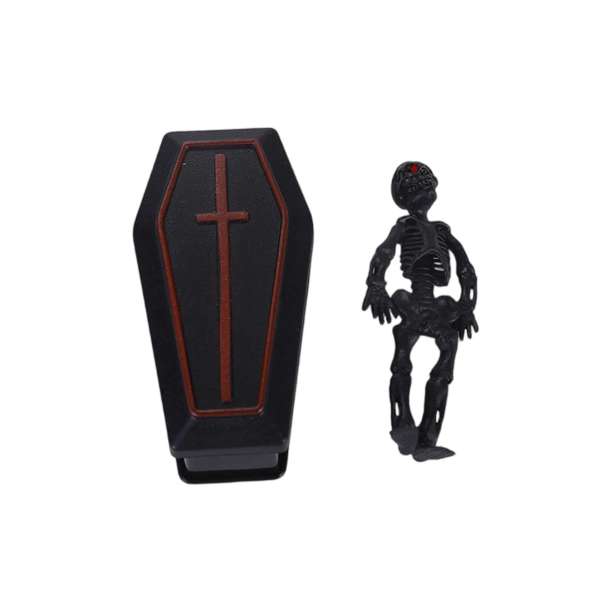 Mini Coffin Box with Skeleton – Halloween Décor & Prank Prop Halloween Prop Decor Babs B One Size