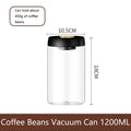 Vacuum Seal Glass Coffee Bean Storage Container 500ml+ Coffee Storage Container Babs 1200ml