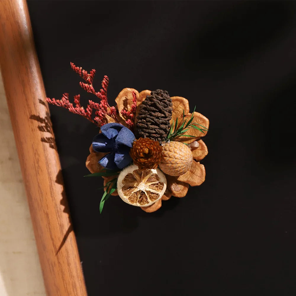 Pinecone Dried Flower Fridge Magnet – Handmade Home Decor Decorative Fridge Magnet Babs 1Pc 3