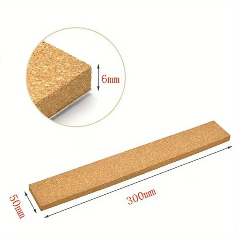 Self-Adhesive Cork Strips Memo Board Set – 5 Strips + Pins Cork Memo Board Strip Babs