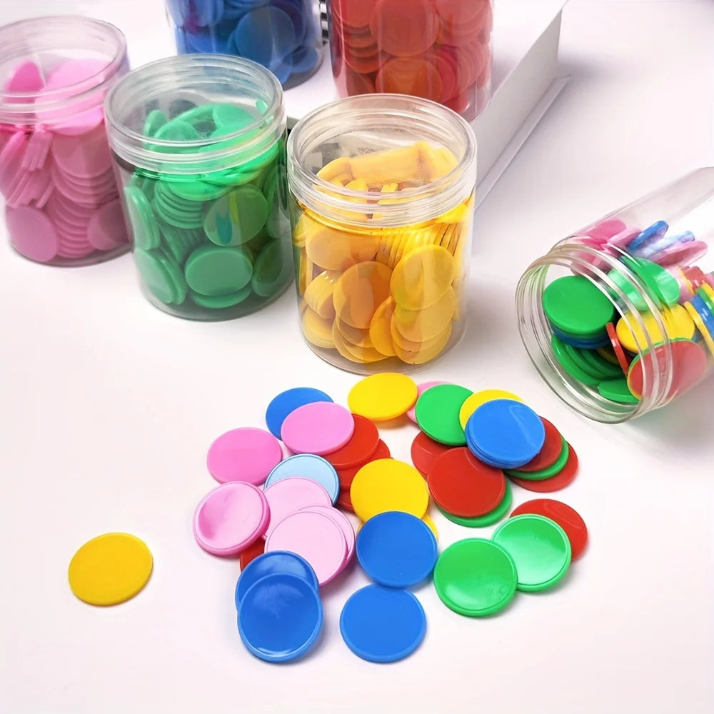 100 Multi-Color Plastic Counting Chips – Math Teaching Aid Math Counting Chips Babs