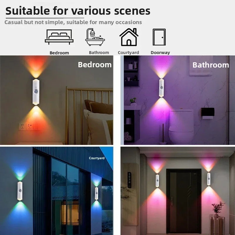 Magnetic RGB Night Light | Motion Sensor Rechargeable Wall Lamp RGB Night Light Babs