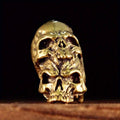 Brass Double Layer Skull Knife Bead EDC Paracord Lanyard Pendant Brass Lanyard Pendant Babs 1PC