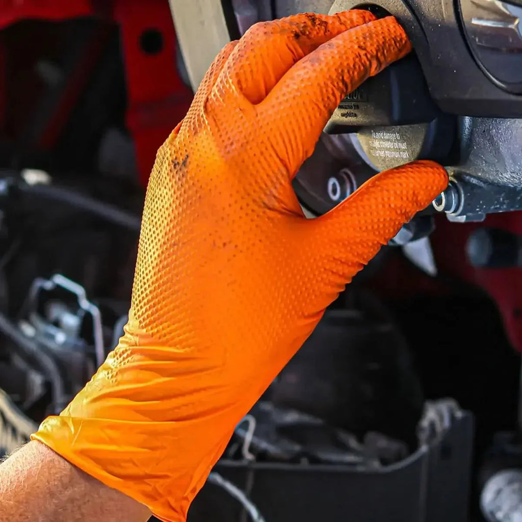 8mil Heavy Duty Nitrile Gloves – Textured Grip, Disposable Work Disposable Nitrile Gloves Babs