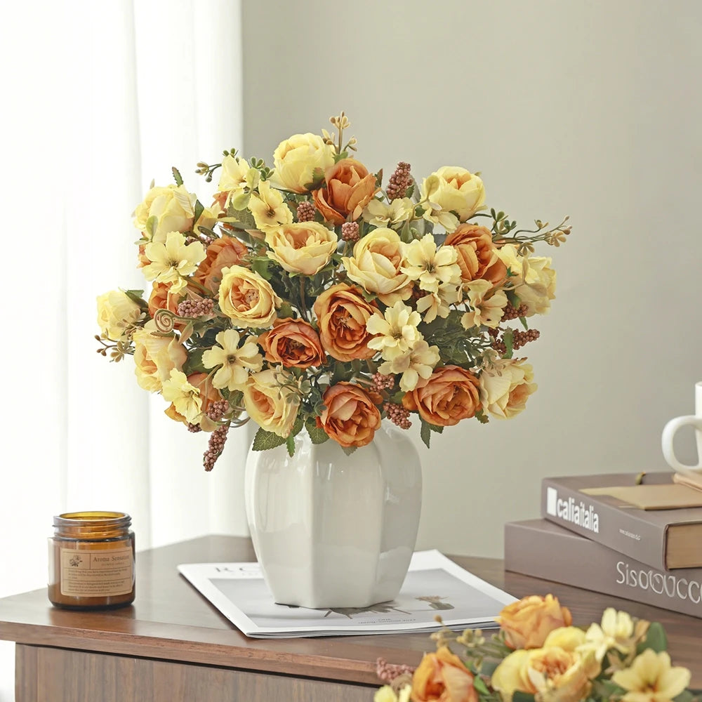 Artificial Silk Rose Bouquet – Wedding & Home Décor Gift Artificial Flower Bouquet Babs