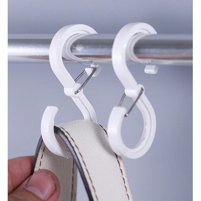 S-Shape Locking Hanger Hooks – 8 Pcs Home Organizer S-Shape Storage Hooks Babs