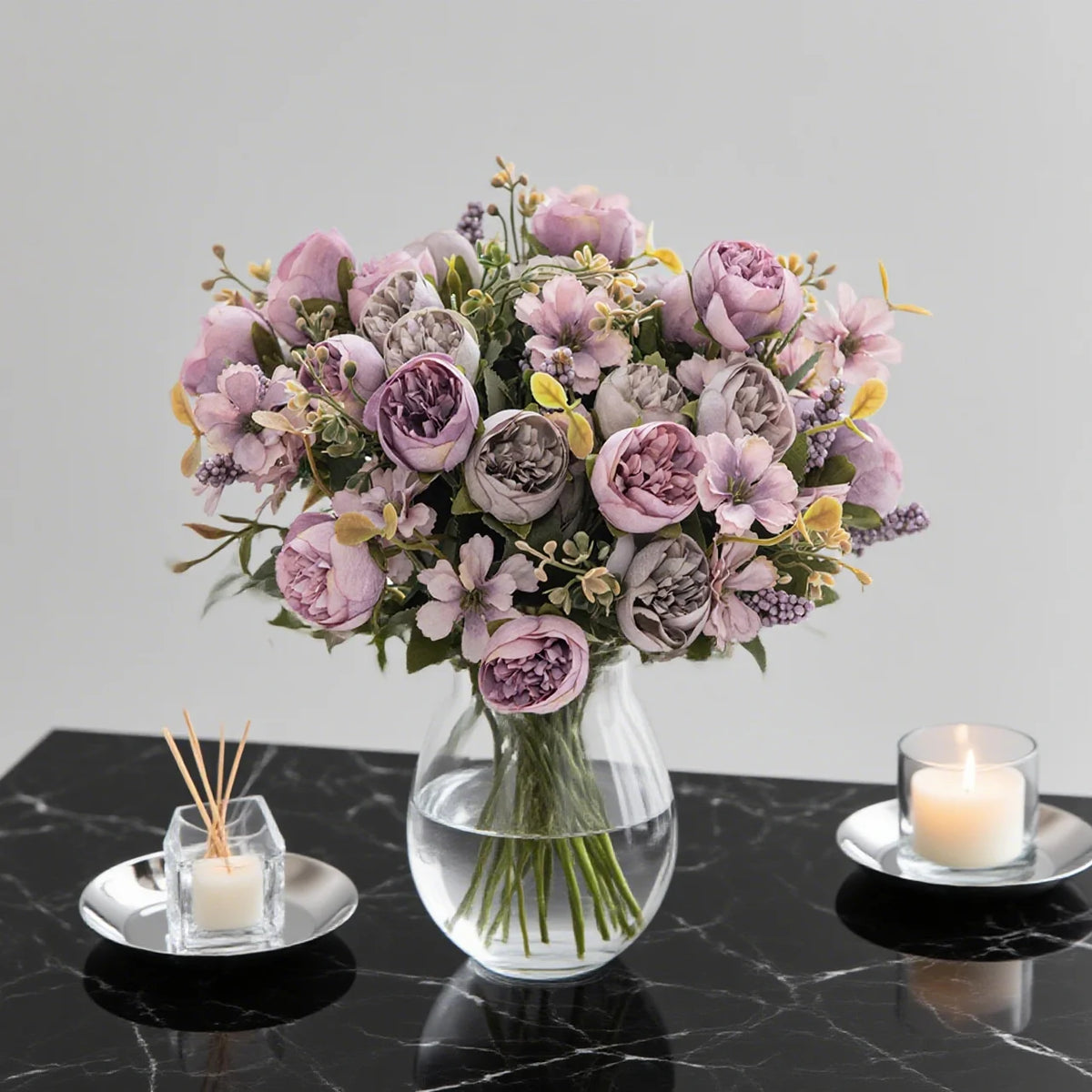 Artificial Silk Rose & Peony Bouquet – Wedding & Home Décor Artificial Flower Bouquet Babs