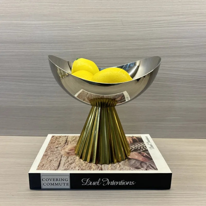 Heart-Shaped Stainless Steel Fruit Bowl – Modern Luxury Tray Decorative Fruit Bowl Babs