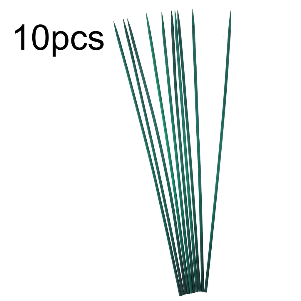 10pcs 40cm Green Plant Support Sticks – Garden & Floral Stakes Garden Plant Stakes Babs