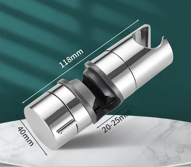 Adjustable Shower Head Holder Universal Angle Bracket ABS Shower Head Holder Babs silver