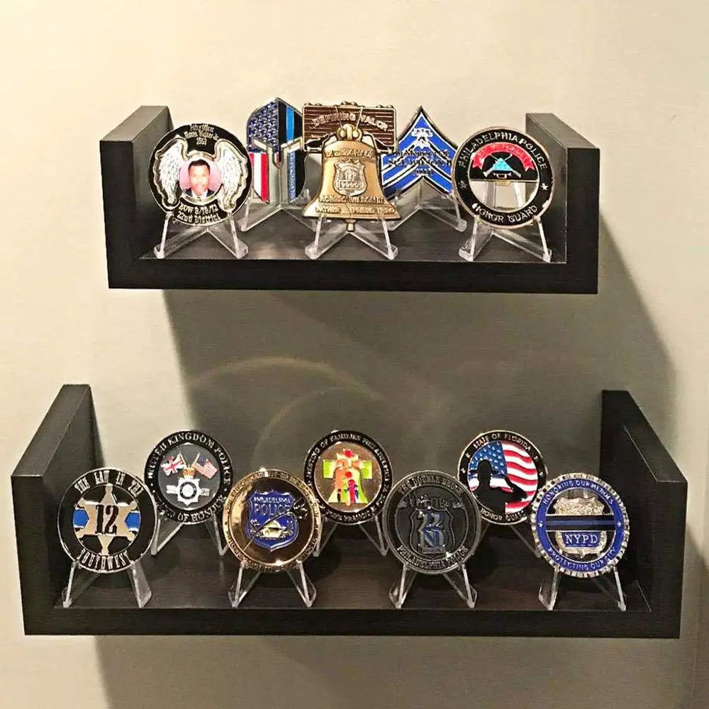 Clear Acrylic Coin Display Stand Easel Holder – 10/30 Pack Coin Display Stand Babs