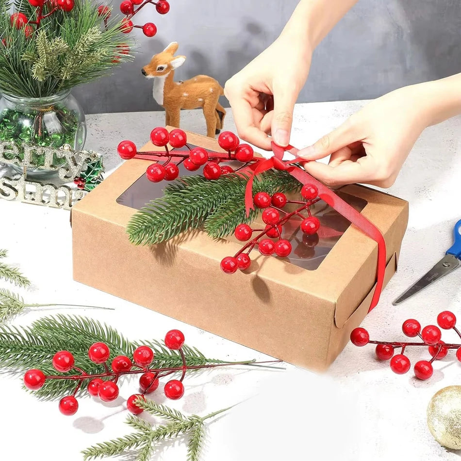 Artificial Holly Berry Branches for Christmas & Wedding Décor Artificial Floral Picks Babs