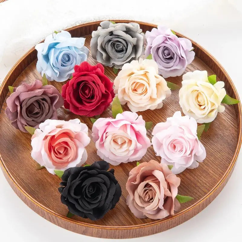 Silk Rose Artificial Flower Heads – Wedding & Party Décor (20/40 pcs) Artificial Silk Flowers Babs